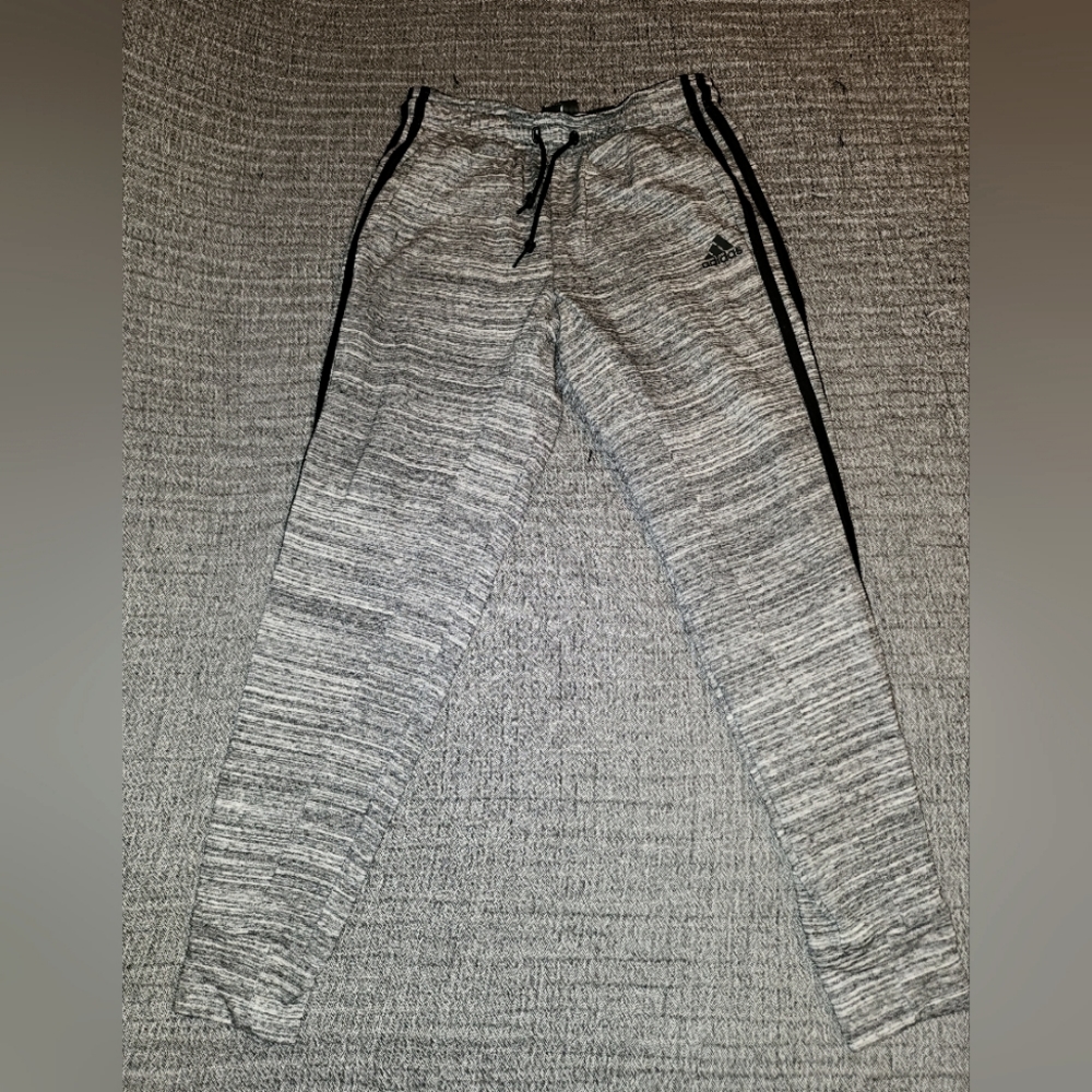 adidas 3 Stripe Terry Cloth Track Pants